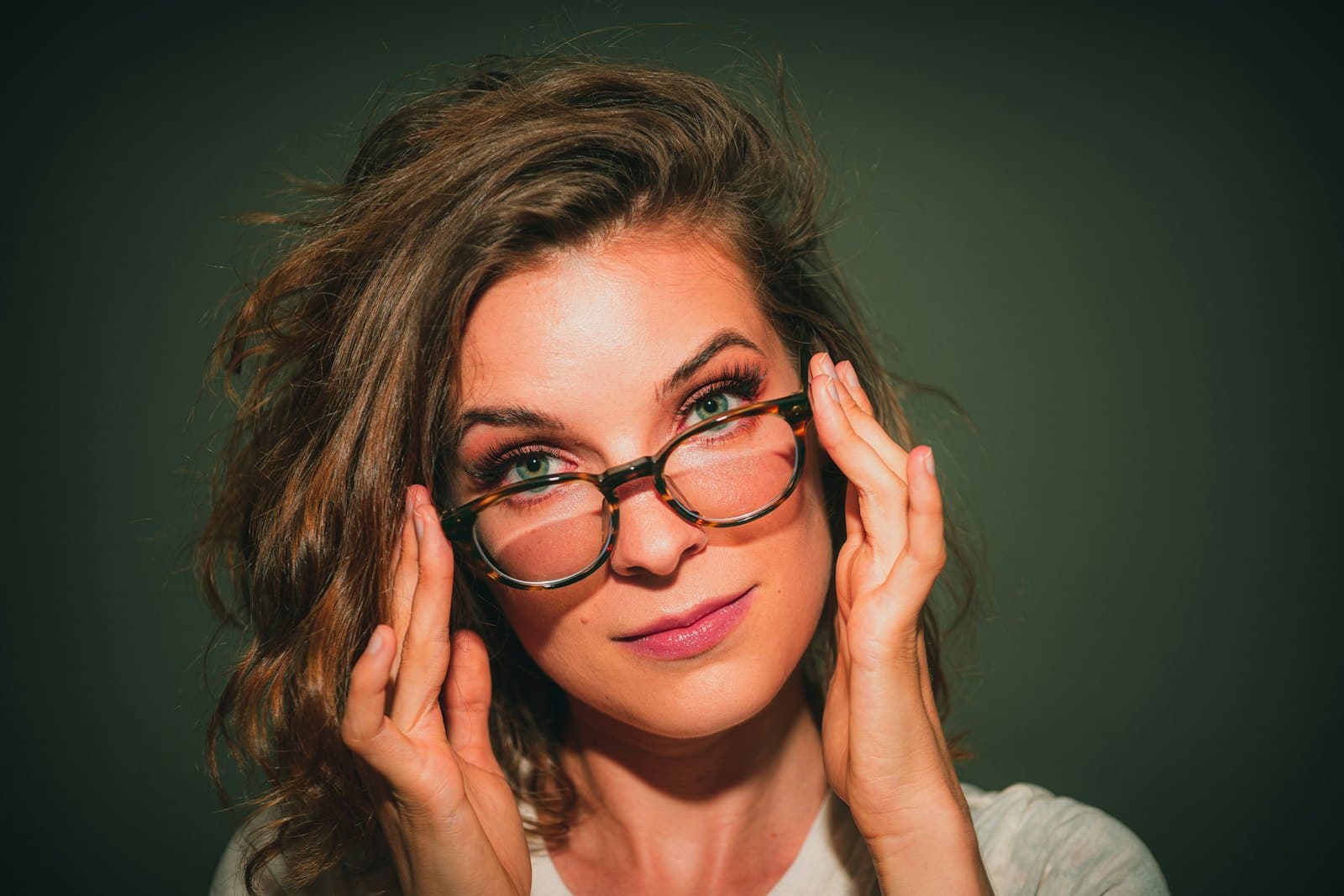 Someone wearing a pair of Nayan frames